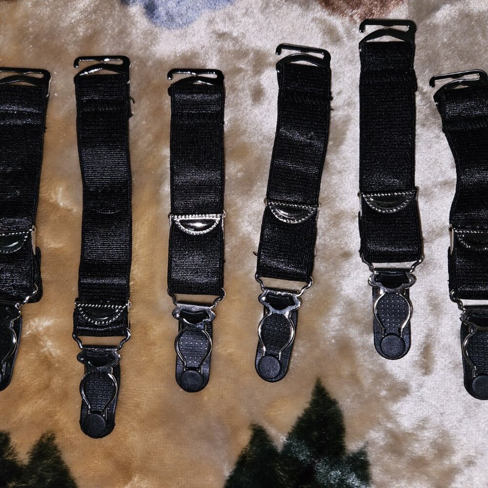 NEW 6pc HANDMADE ADJUSTABLE DETACHABLE GARTER STRAPS FOR CORSET/BUSTIER VOLLERS
